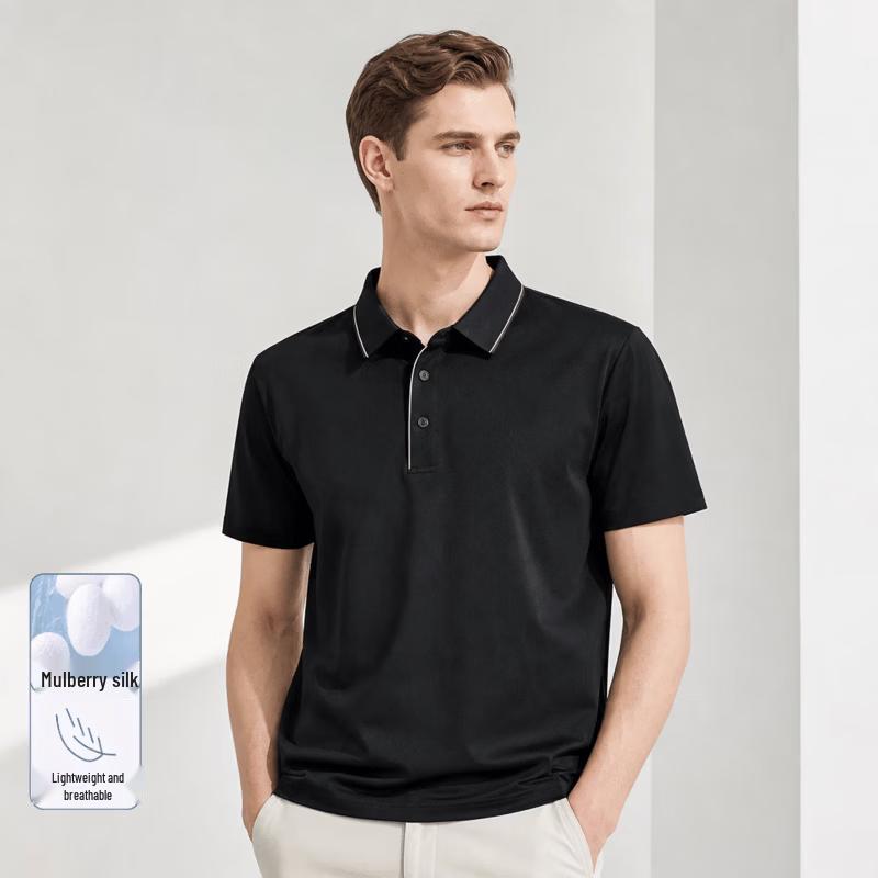 VEE KELLEN Men's Premium Cooling Silk Blend Polo Shirt