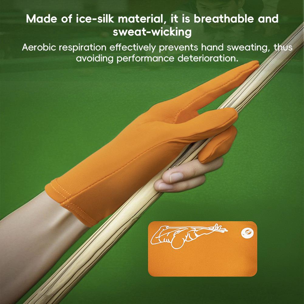 1Pc Billiards Gloves Enhanced Grip Left Right Hand Open Three Finger Professional Billiards Gloves Snooker Table Tennis Gloves