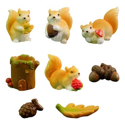 Kyeea Kit DIY de Esquilo em Miniatura Pinha Conto de Fadas Impermeável Elegante e Relaxante Enfeites de Resina para ou como Presente para ou como Decorativo