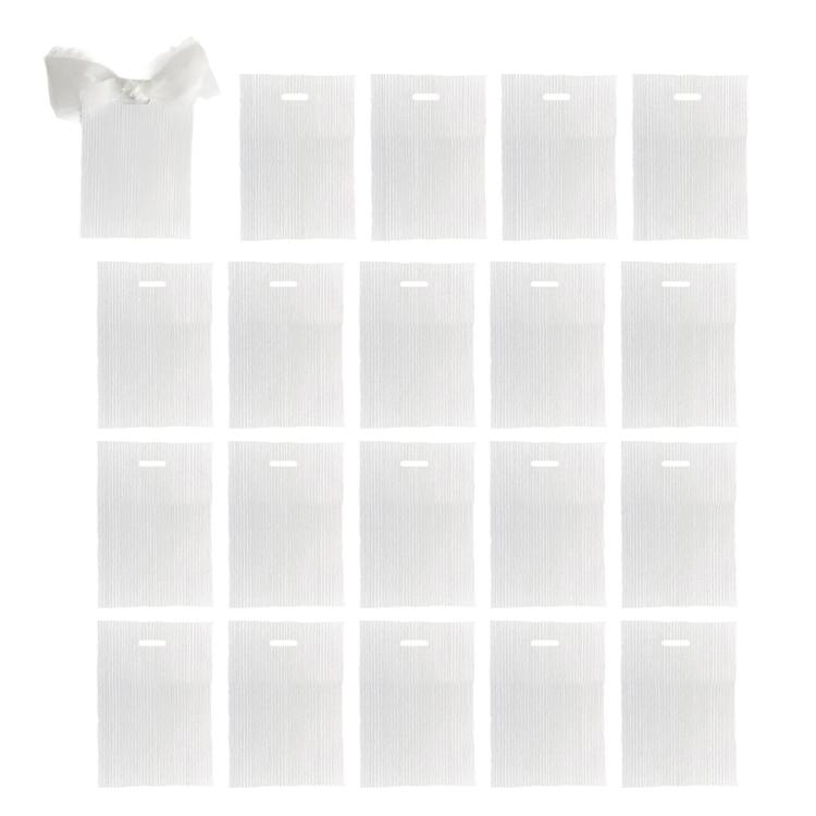 

20 Count Blank Cards With Soft Ribbon Tie Ideal For Wedding Reception Decoration Decorative Table Place Cards белый
