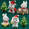 2026 Hot Easter Christmas Rabbit Figurine Landscape Home Kawaii Room Decor Miniature Fairy Garden Decoration Accessories Modern