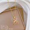 Multi-Element Style Copper Micro-Inlaid Necklace Combination Female Real Gold Electroplated Exquisite Collarbone Chain