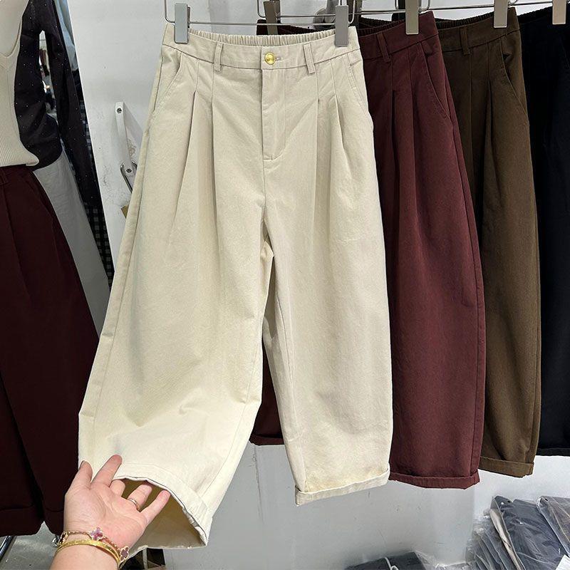 2026 Spring Women's Petite Korean-Style High Waist Slimming Carrot Pants