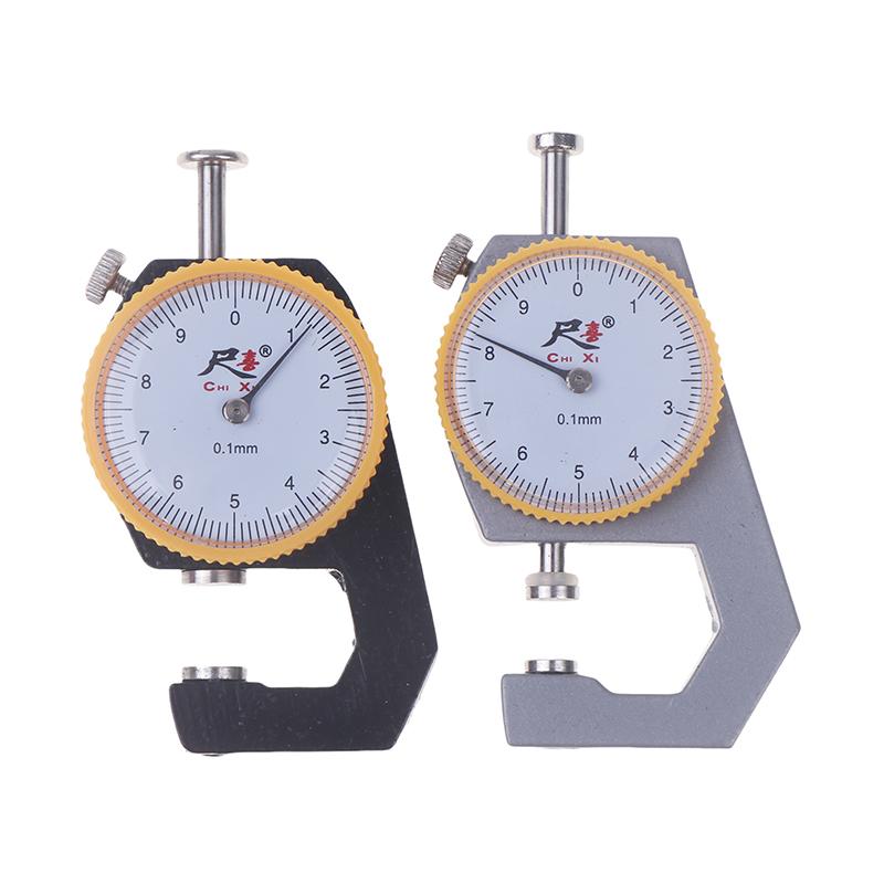 Leather Gauge Thickness 0-10Mm Accuracy 0.1Mm Dial Paper Meter Tester For Hollow Pipe Or Circular Tube Caliper Measuring Tool