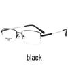 Ultralight Men's Business Titanium Semi-Rimless Eyeglass Frame for Prescription Glasses