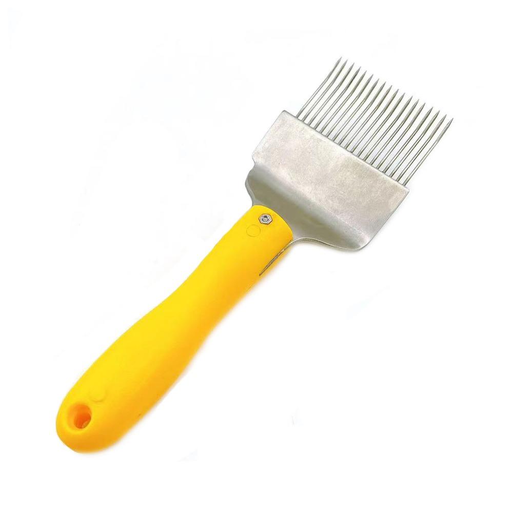 Stainless Steel Bee Uncapping Fork Silicone Handle Beekeeping Tine Uncapping Fork Farm Beekeeping