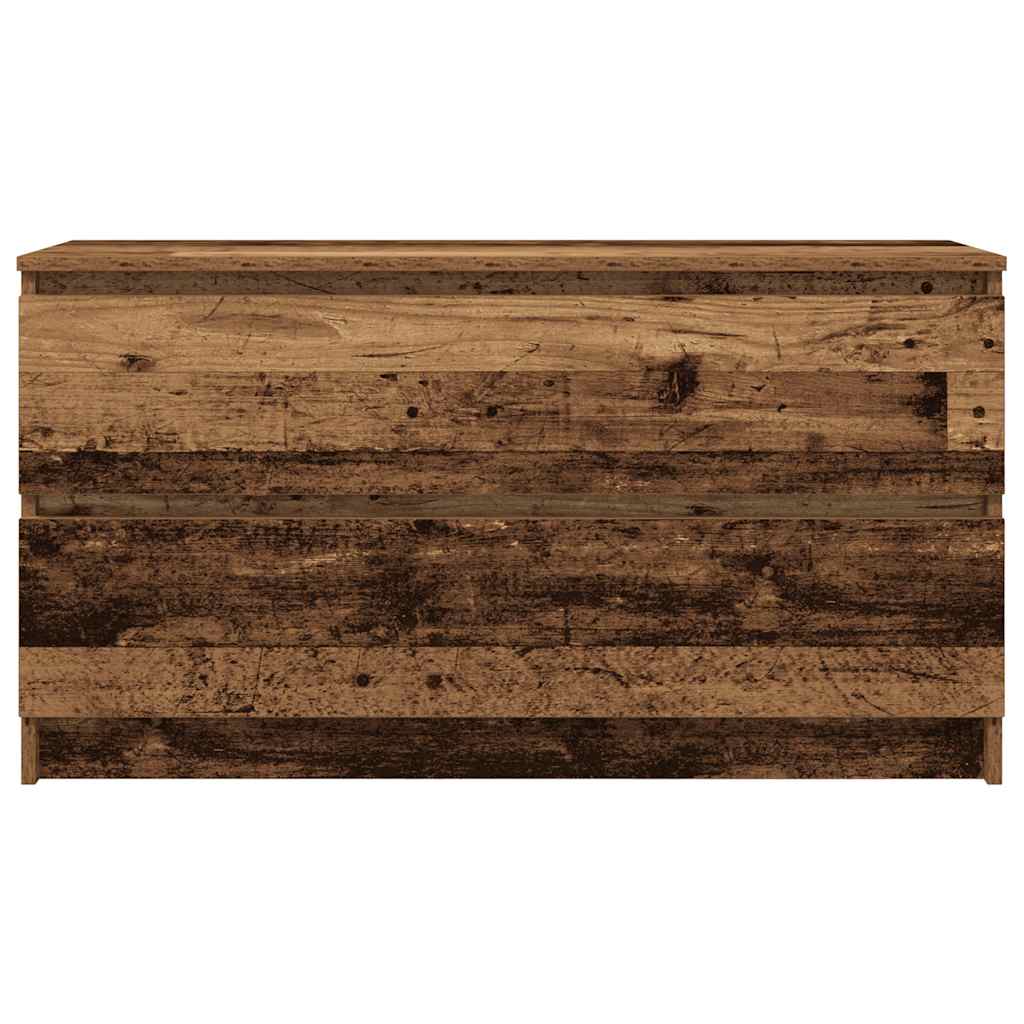 TV Cabinet In Rustic Wood Look 100 X 35 X 54 Cm Engineered Wood