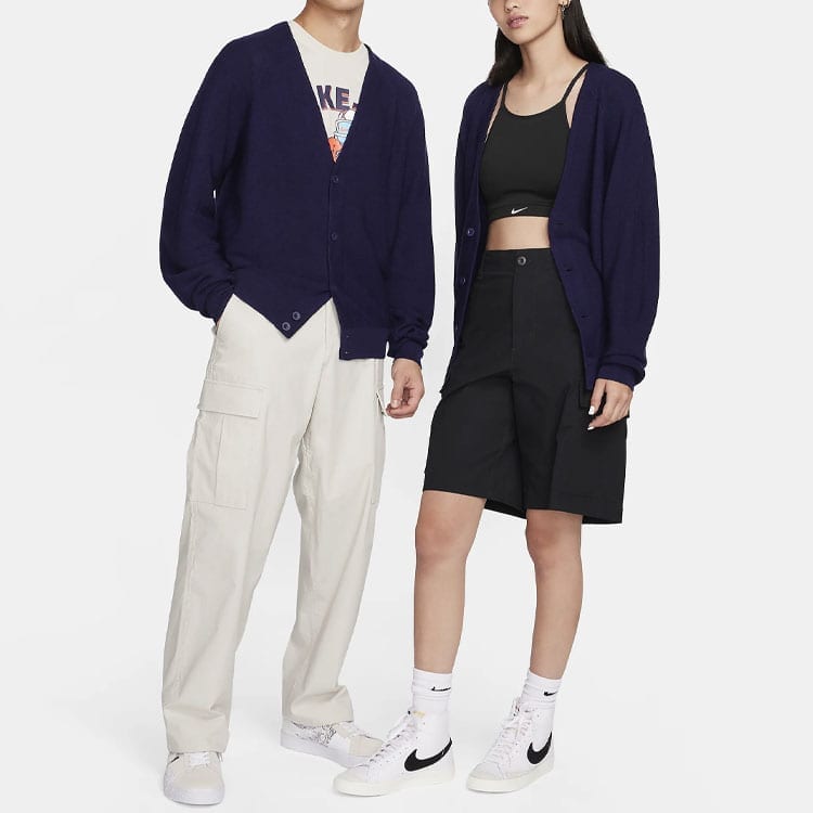 Nike Strik unisex blækblå V-hals moderat cardigan FQ0516-555