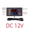 W3230 Digitaler Temperaturregler LED-Anzeige 12V/24V/AC110-220V Mikrocomputer-Thermostatschalterregler Wärme-/Kühltemperaturregler mit Sensor