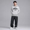 Li Ning Badfive Hooded Pullover Long Sleeve Sweatshirt Men Sweatshirt Flower-Gray Water-Droplet-Gray AWDU263-8
