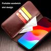 Luxury Thin Case for IPhone15 14 13 12 11 Pro Max Mini Genuine Leather Fashion Cover for XR XS Max 7 8 14 Plus Card Slot