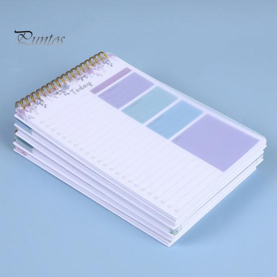 To-Do-Notizbuch, Spiralbindung, 100 g/m² Papier, Schutzhülle, undatiert, Listen-Notizblock, A5-Planer, täglicher Terminplaner