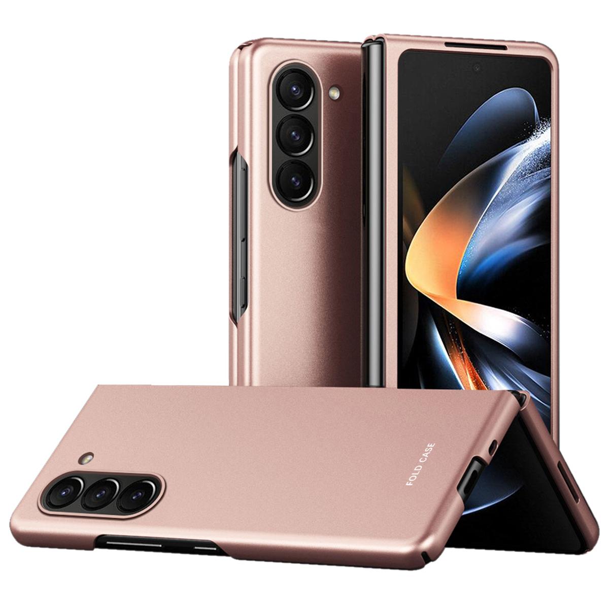 

For Samsung Galaxy Z Fold6 5G Matte Case Skin-Touch Hard PC Phone Cover Rose Gold