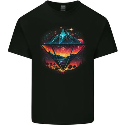 Futuristic Abstract Space Diamond Alien Kids T-Shirt Childrens