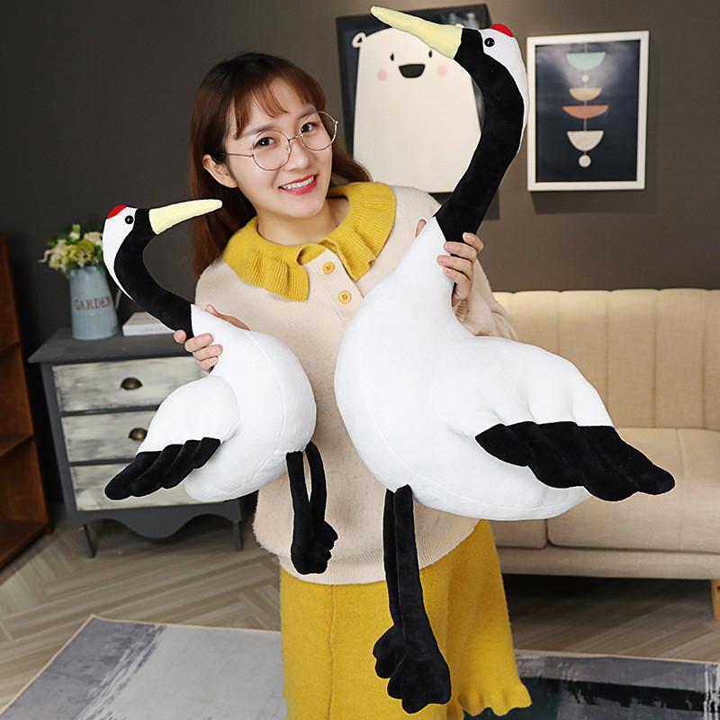 Crane Redcrowned Plush Toy Stuffed Animal Baby Doll Home Decoration Kids Gift