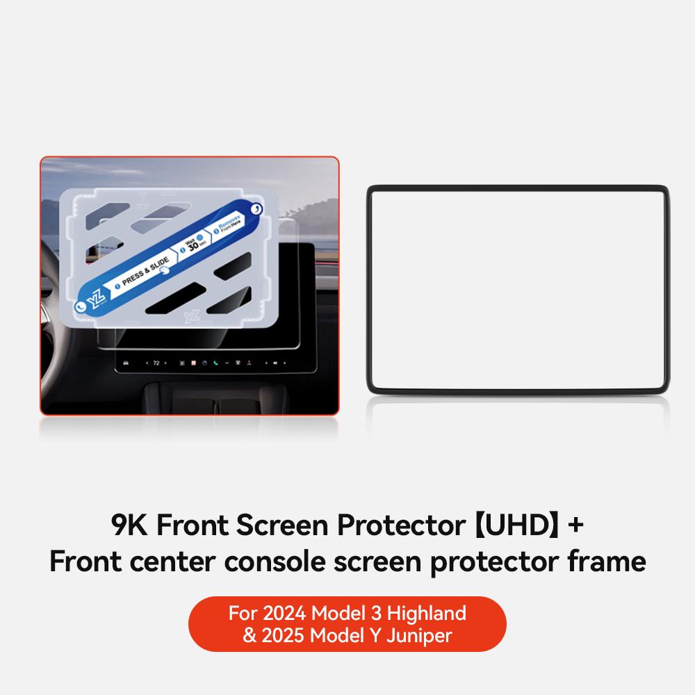 YZ Tempered Glass Film Protector For Tesla Model Y Juniper  Model 3 Highland 2025 2025 Rear Row Center Control Screen Protective