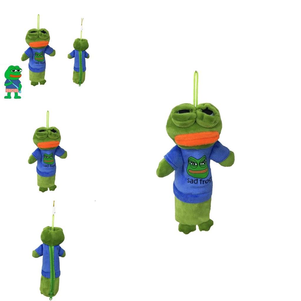 Pepe The Frog Plush Pencil Case Pendant Soft Stuffed Doll Kid Gifts