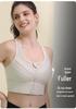 Plus Size Shockproof Zipper Sports Bra for High-Intensity Running and Yoga