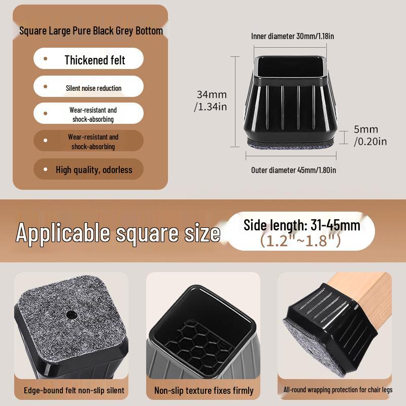 Silicone Chair and Table Leg Covers - Silent, Non-Slip Protection for Furniture
