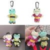 Cute Kimono Smiling Big Eyes Frog Plush Toy Keychain Pendant For Bag Charm And Gift