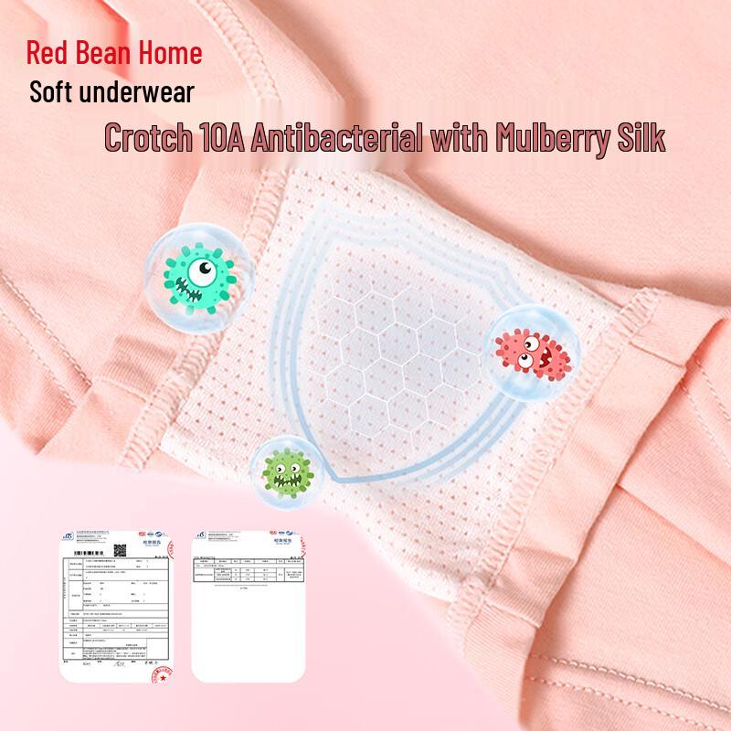 Hodohome Kids Mulberry Silk Blend Antibacterial Cartoon Underwear