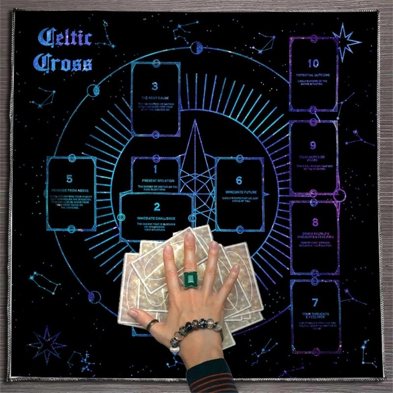Divinations Tablecloth Reading Card Astrologys Tarots Cards Tablecloth Altars Cloth Divinations Board Game Accessories