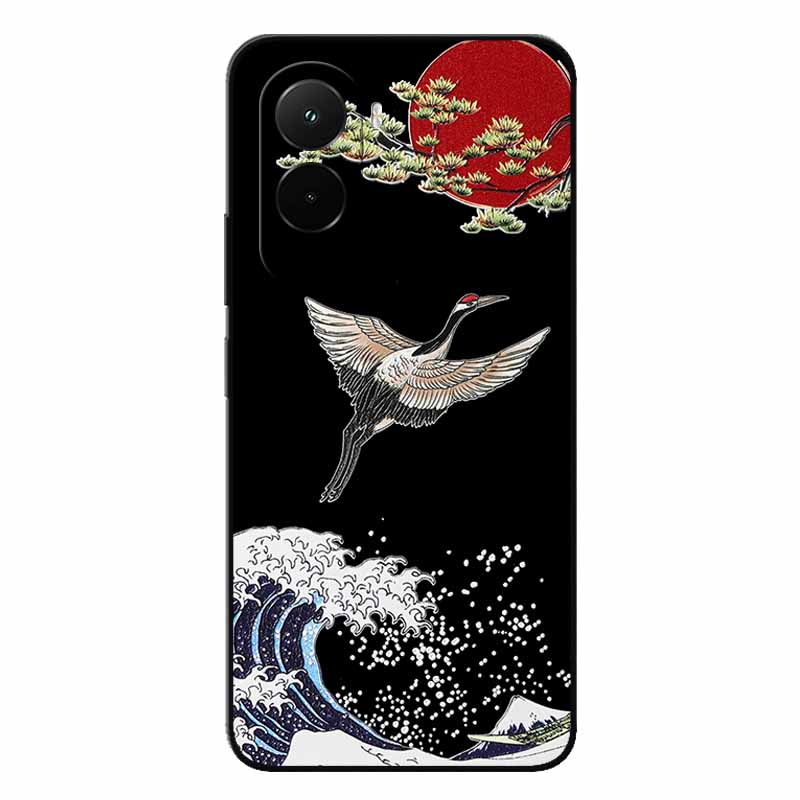 3D Relief Embossed Retro For Poco M7 4G Case Soft Silicone Back Cover For Xiaomi PocoM7 4G 3D TPU Relief Funda Poco M7  M7 4G 3D