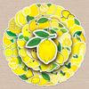 Lemon Graffiti Cartoon Stickers (50 Waterproof Sheets) for DIY Phone Cases & Suitcases