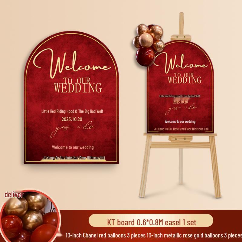 Wedding Ceremony Welcome Sign - Directional KT Board Decor