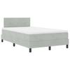 Box Spring Bed with Mattress Light Gray 120 x 200 cm Velvet