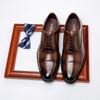 Men's Genuine Leather Oxford Shoes - Formal Business Cowhide, British Style Casual