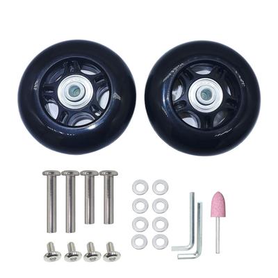 Diameter 78mm Suitcase Caster Tire Replacement Kit for Shopping Cart