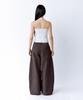ROUGHNECK Distressed Wide Pants Brown