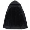 Winter Men Plus Velvet Thick Jacket Casual Warm Windproof Hooded Pocket Outwear