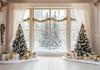 Christmas Home Decoration Background Xmas Tree Toy Gift Winter Window Family Kids Party Christmas Photography Backdrop
