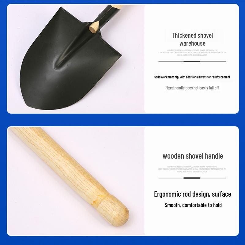 Red-Handled Manganese Steel Multi-Purpose Shovel for Outdoor Use