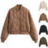 Women's Solid Color Fashionable Sleeve Long Sleeved Zipper Casual Top Jacket Jacket