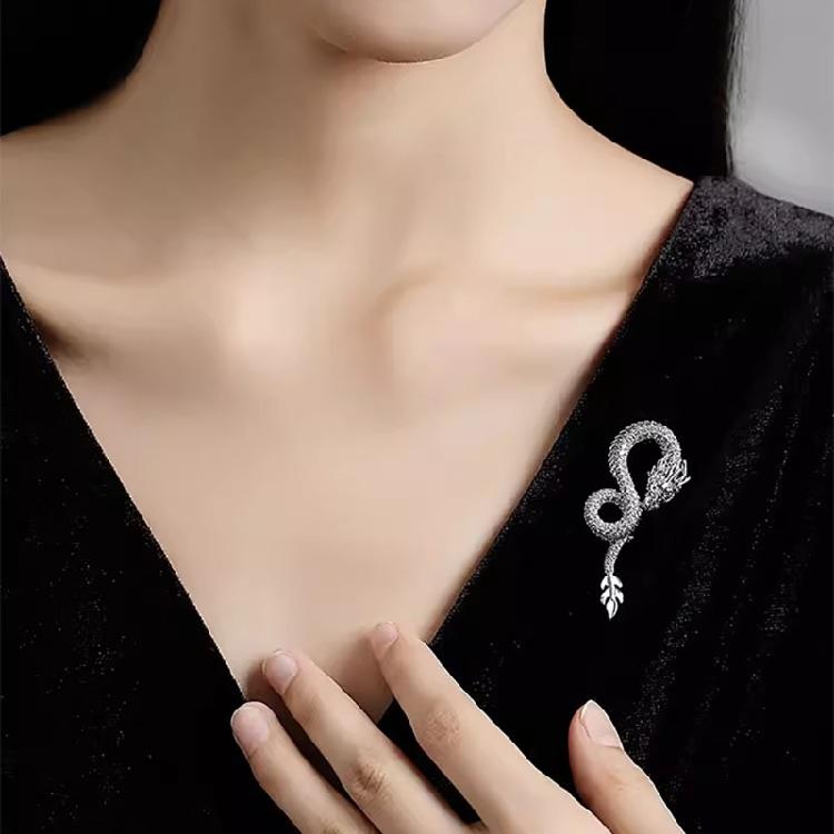 Unique Dragon Pin Brooch Jewelry Fashionable Brooch Badge Adornment for Suits