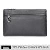 Jiameida Men's Genuine Leather Fashion Clutch Bag – Large Capacity Handbag & Mobile Phone Holder