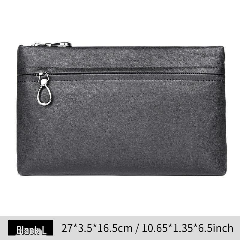 Jiameida Men's Genuine Leather Fashion Clutch Bag – Large Capacity Handbag & Mobile Phone Holder