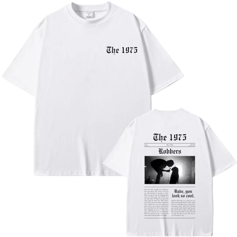 

British Band The 1975 Live From Gorilla Robbers Babe You Look So Cool Graphic T-shirt Men Indie Alternative Rock Short Sleeve... S разноцветный