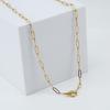 Gold OT Buckle Stainless Steel Necklace - High-End Niche Fashion Design, New European & American Trend, Light Luxury Style.