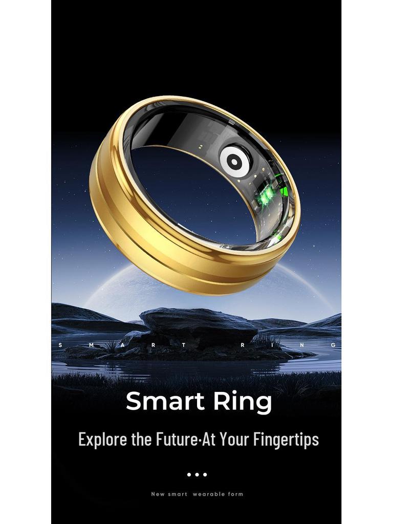 QRING R06 Smart Ring: Sleep, Stress, and Blood Oxygen Monitor with Sport Charging Case.