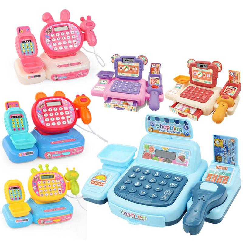 Childrens Play Cash Register Toy For Role Play With Sound And Light Features For Kids Learning