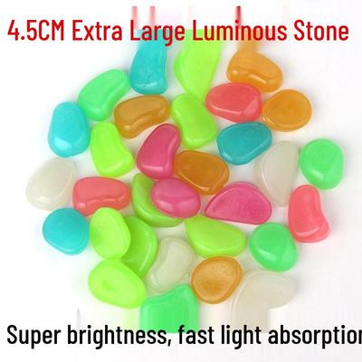 15g Large Luminous Stones for Fish Tank & Garden Aquarium - 4.5cm Artificial Fluorite Pebbles