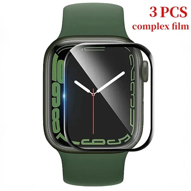 Pellicola Protettiva per Schermo per Apple Watch 49mm 45mm 44mm 42mm 41mm 40mm Pellicola Protettiva Morbida per iWatch Serie Ultra 9 8 7 6 5 3 SE