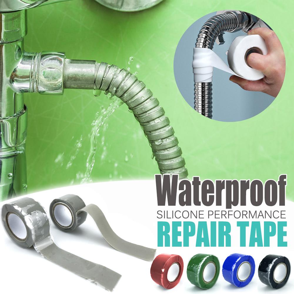 1.5/3m Water Pipe Silicone Belt Waterproof Pipe Stop Leaks Seal Repair Tape Self-adhesive Self Fusing Tape Insulation Tape