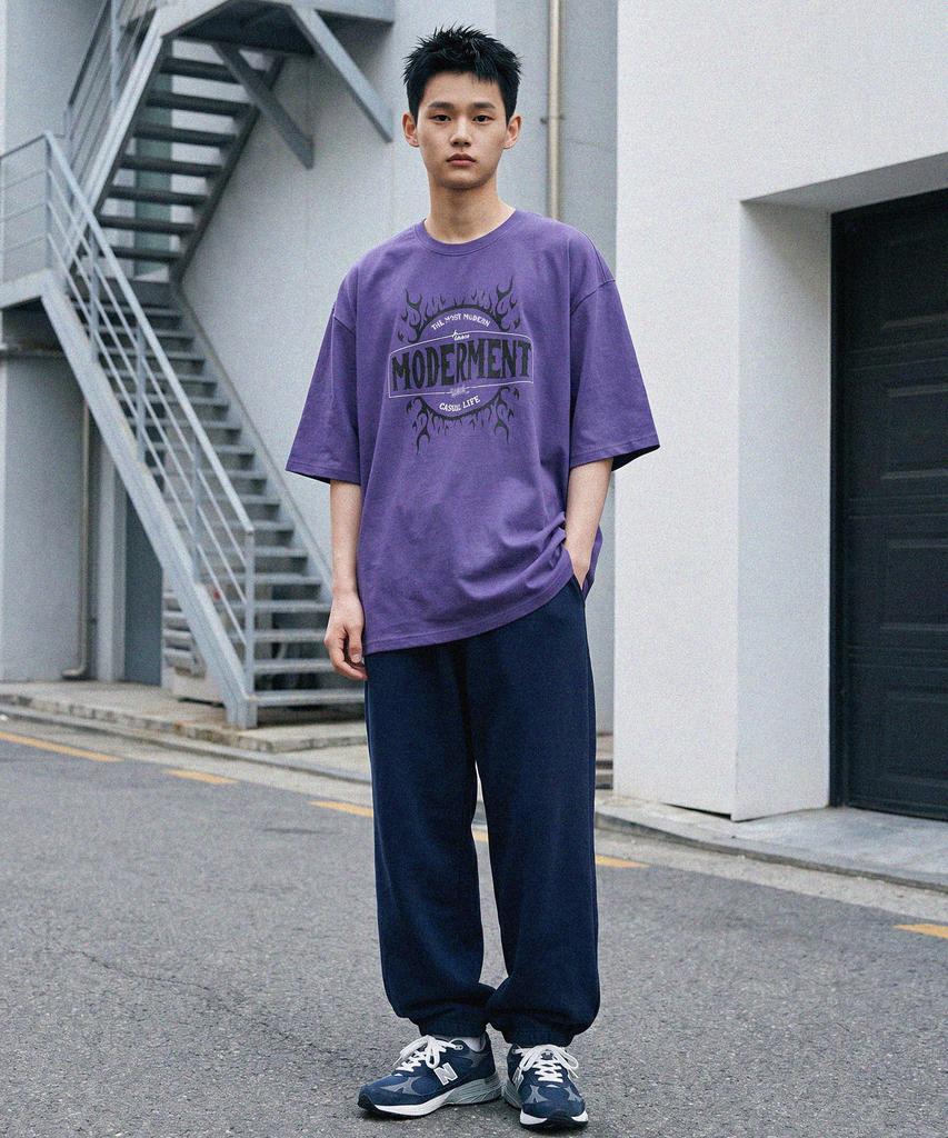 MODERMENT Real Overfit Blaze Short Sleeve T-Shirt [Black]