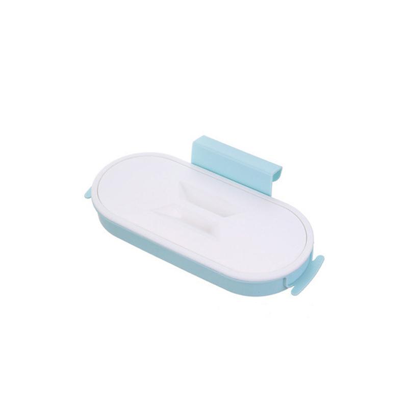Portable Plastic Garbage Hanging Bag Kitchen Trash Storage Rack Bag Hook Scouring Pad Dry Shelf Holder Kitchen Organzier
