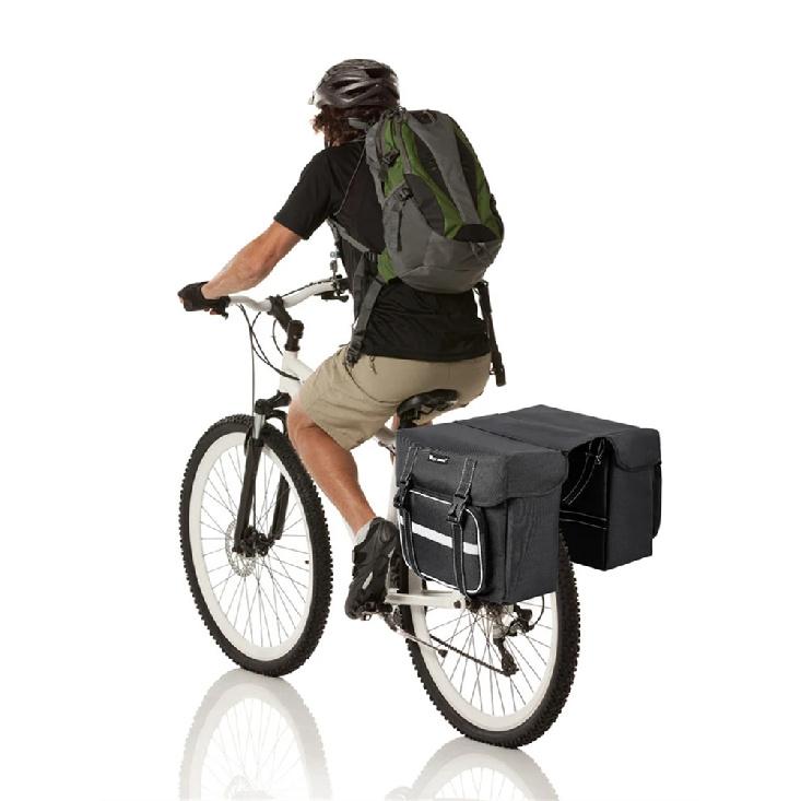 WEST BIKING Bicycle Rear Seat Bag 25L Large Capacity Outdoor Luggage Carrier Bags Cycling MTB Road Bike Trunk Double Pannier Bag